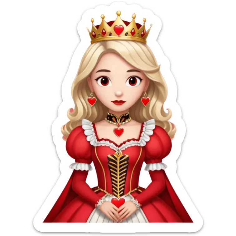 Freya Skye lose my head junior Eurovision 2022 red queen of hearts style sticker