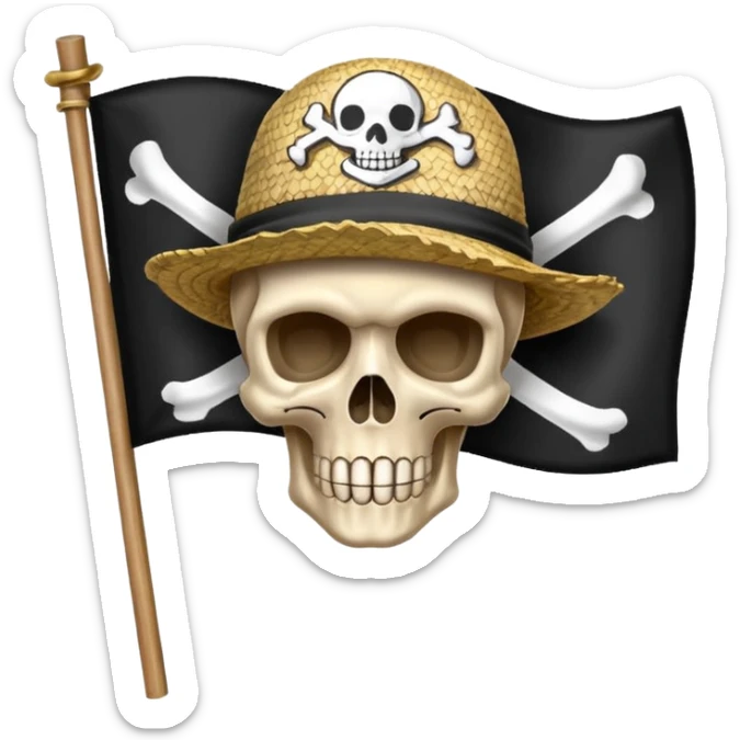 Can u create a emoji thats the straw hats flag of one piece in style of anime sticker