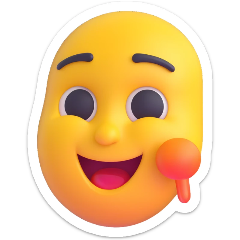 cartoon sticker of a drunk and dizzy emoji, colorful and cheerful style, no text, suitable for WhatsApp and Instagram, transparent background sticker