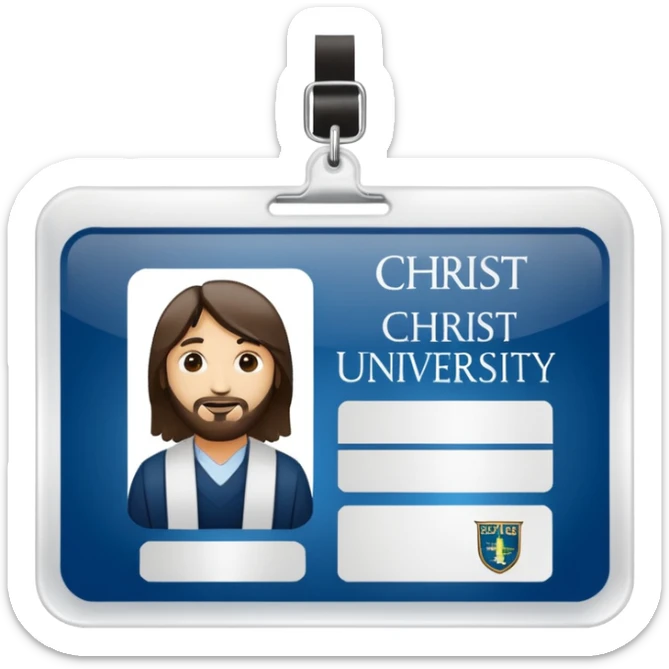 generate an ios genmoji of a college id card that says "CHRIST UNIVERSITY ID" sticker