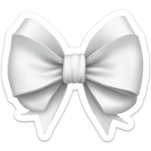 white bow sticker