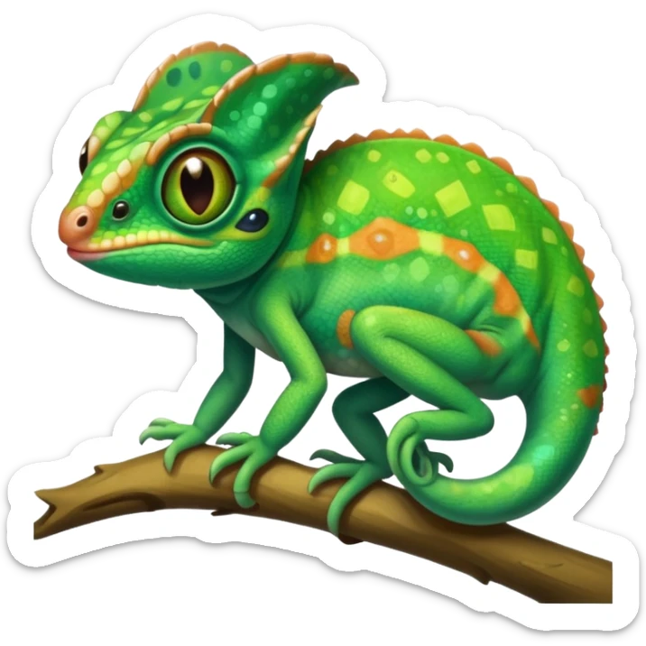 Emoji de camaleón, que sea bonito, tierno y único para compartir con mi pareja, entonces que sea único sticker