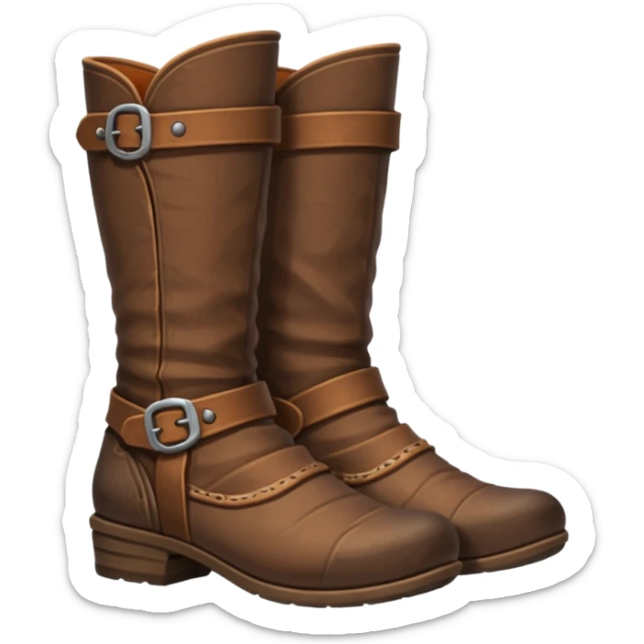 medievil boots, simple fantasy adveture boots, female, no laces sticker