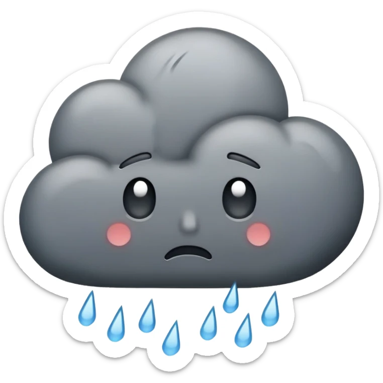 Sad storm emoji  sticker