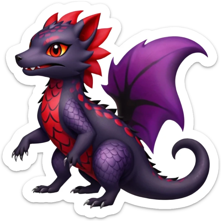Salandit-Zorua-hybrid (full body) sticker