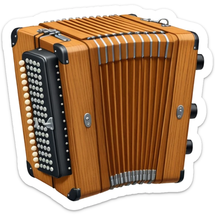 an anglo-concertina, detailed, cheerful, perfect for chat emoji sticker