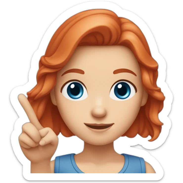 white-girl-red-hair-blue-eyes-pointing-to-a-box-to-her-right sticker