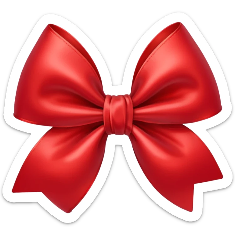 Cute bow sticker