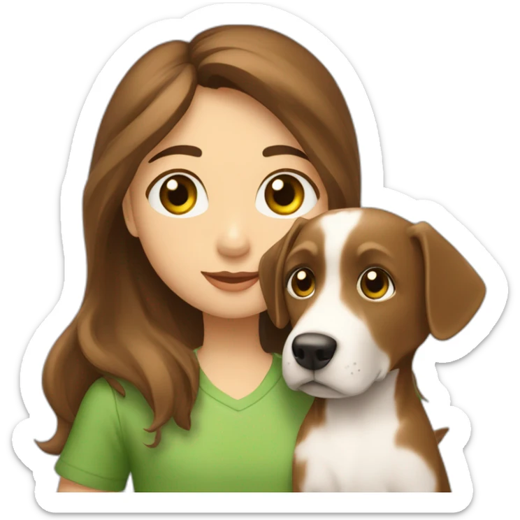 girl-with-brown-eyes-and-brown-hair-kisses-the-boy-with-brown-hair-and-green-eyes-and-hugs-1-dog-bege-and-white sticker