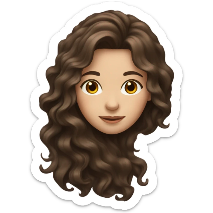 brunette girl sticker