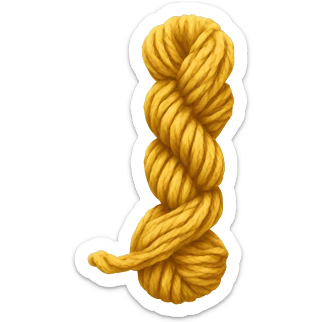Gold yarn sticker