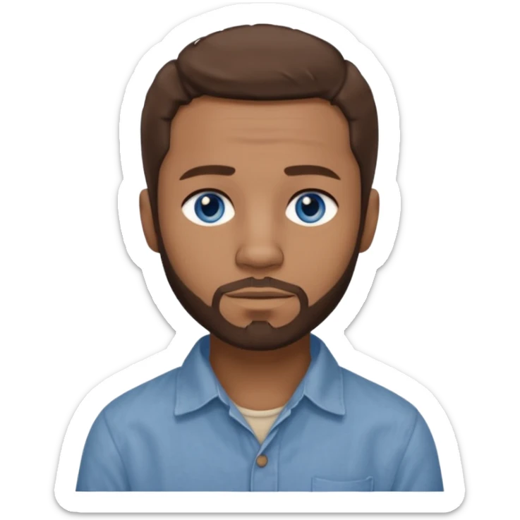  Edwin Epps from 12 Years of Slave with blue eyes, brown hair and short beard, light skin, light brown outfit sticker