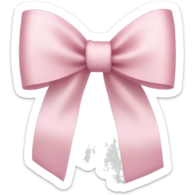 light pink ribbon bow sticker
