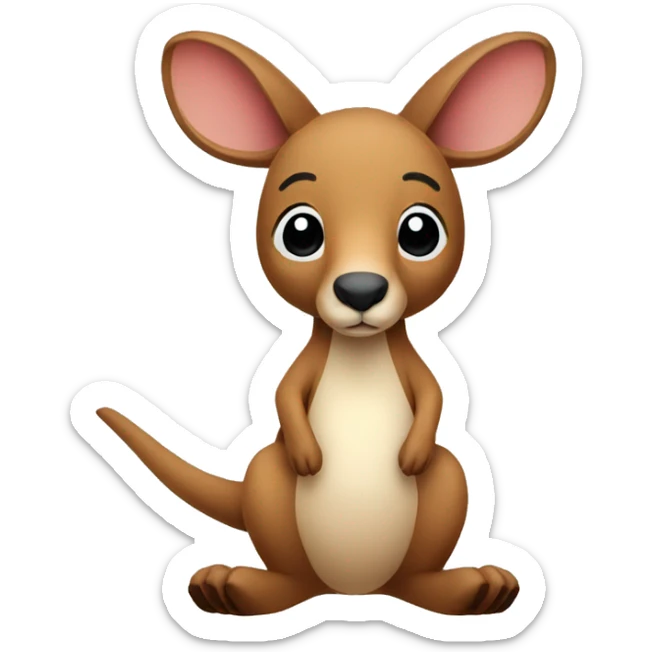 Kangaroo stuffed animal sticker