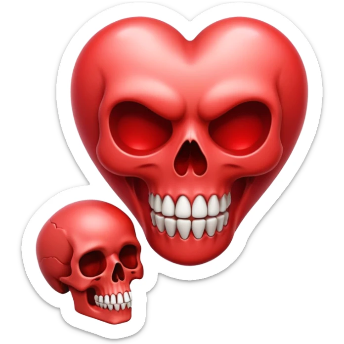 сердце + череп sticker
