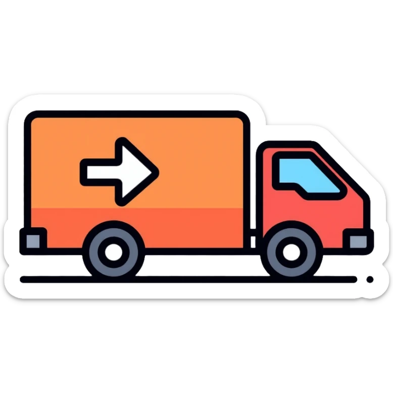 Logistics company logo with truck and arrow symbol for IMLogistics sticker