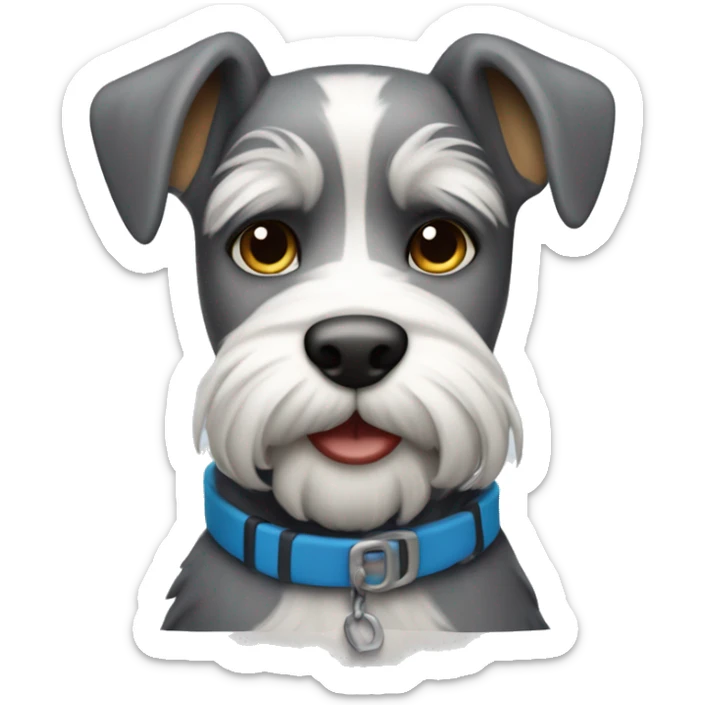 Un emoji que sea como los nuevos de iOS 18.1 y que sea un schnauzer sal pimienta sticker