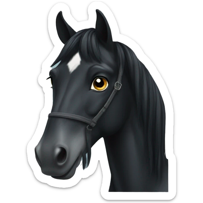Black horse sticker