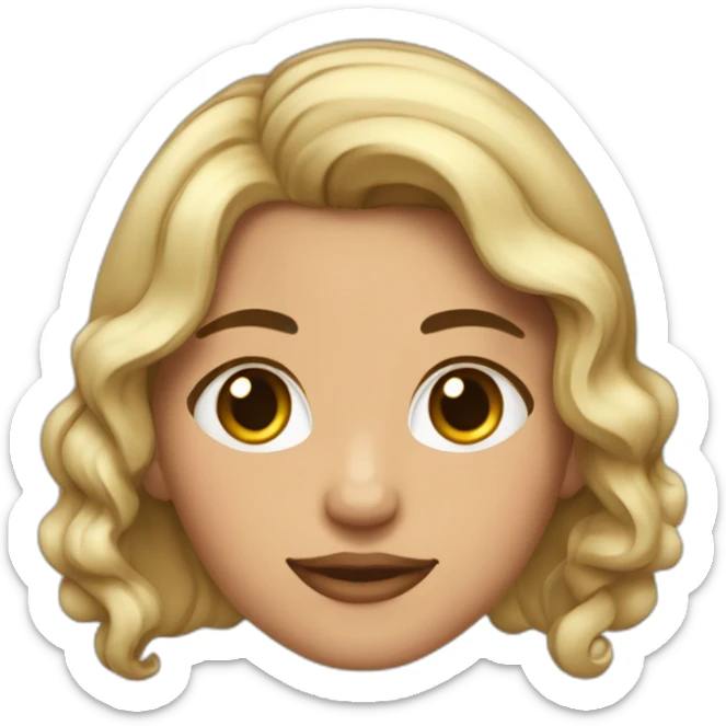 Mujer de 25 años morocha con pircing en nariz y pelo ondulado sticker