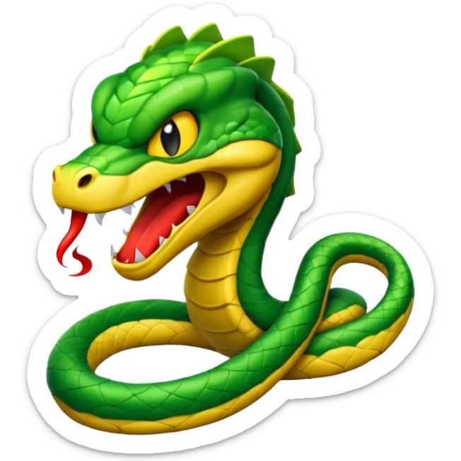 my nickname on the discord server is Little VIper, i want a animated emoji with the text "'Lil Viper Mad" with an angery little viper spitting sticker