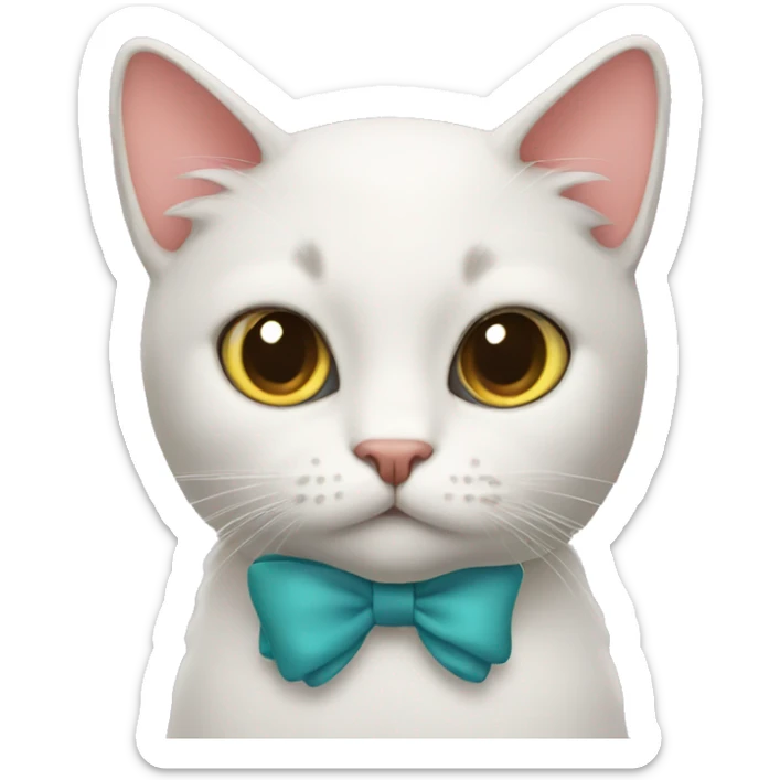 Cat with bow sticker