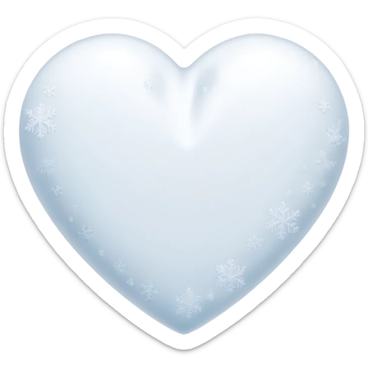 Snow heart sticker