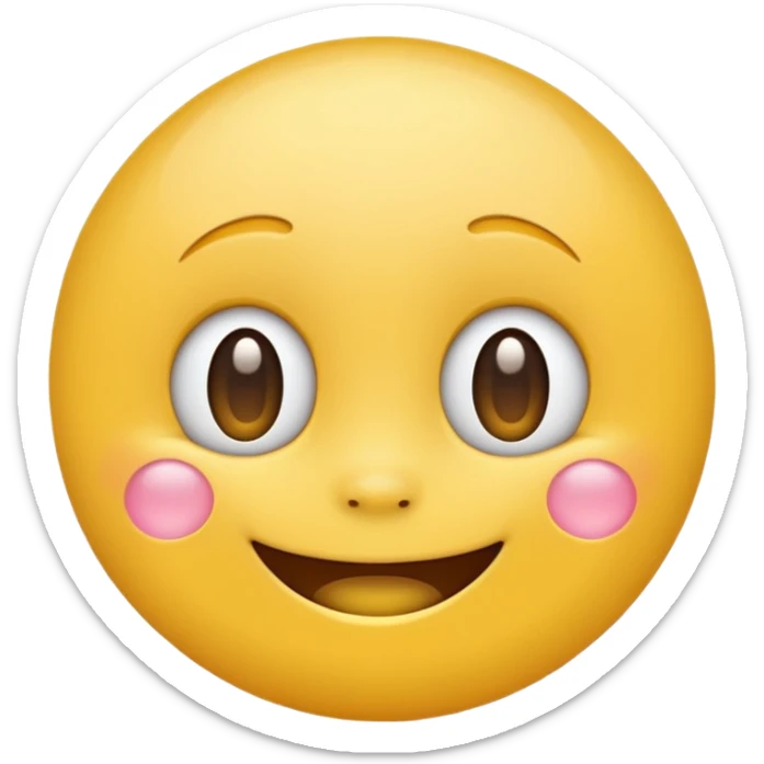 I'm making a website that generates English fairy tales, and I want to create an emoji to use for greeting in the intro. I want it to have a round, cute, and bubbly look that children will love. Please make a fitting emoji. sticker