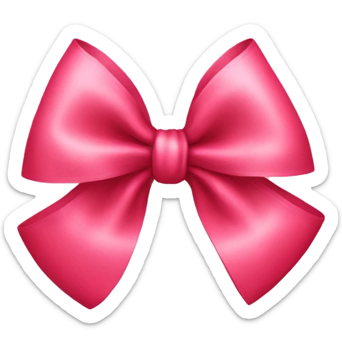 Pinky red bow sticker