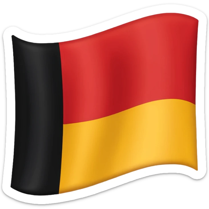Bandera con colores, rojo, amarillo y negro, inspirada en Alemania sticker
