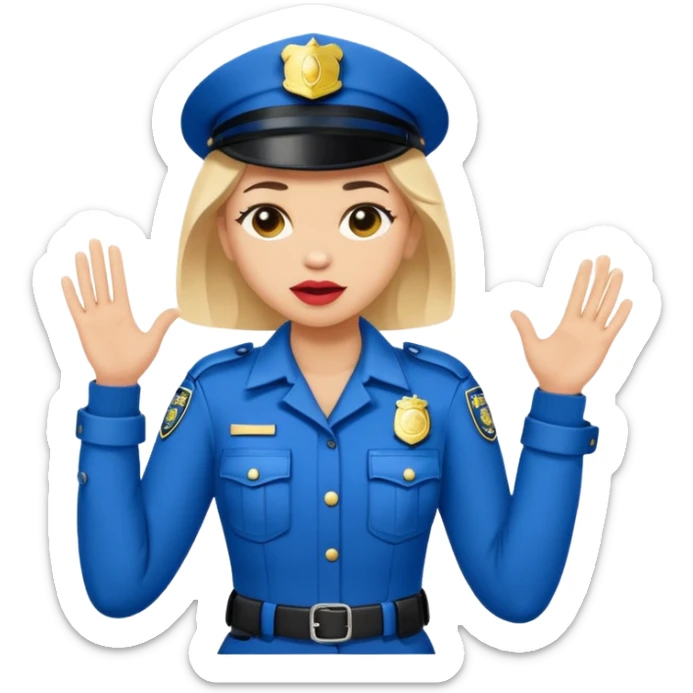 ma petite sœur, qui prend un vêtement pour adultes chez Chanel et la police vient. Et après la police lui crie. sticker