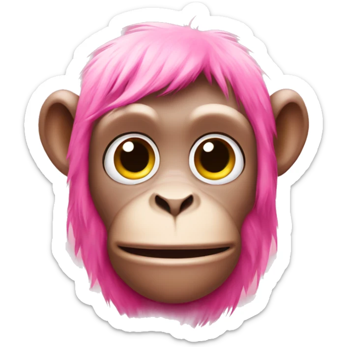 Pink monkey  sticker