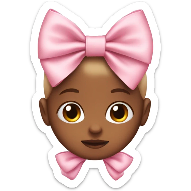 Baby pink bow  sticker
