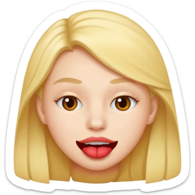 Coqueto mordiéndose el labio peor que salga toda la cara  sticker