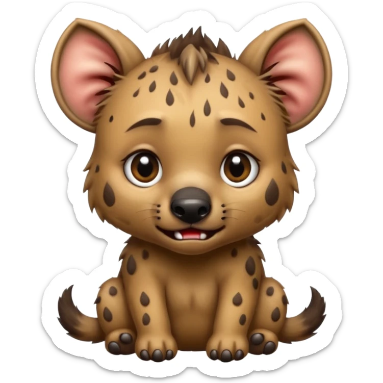 Crying hyena baby but adult a little salty but not super sad sticker