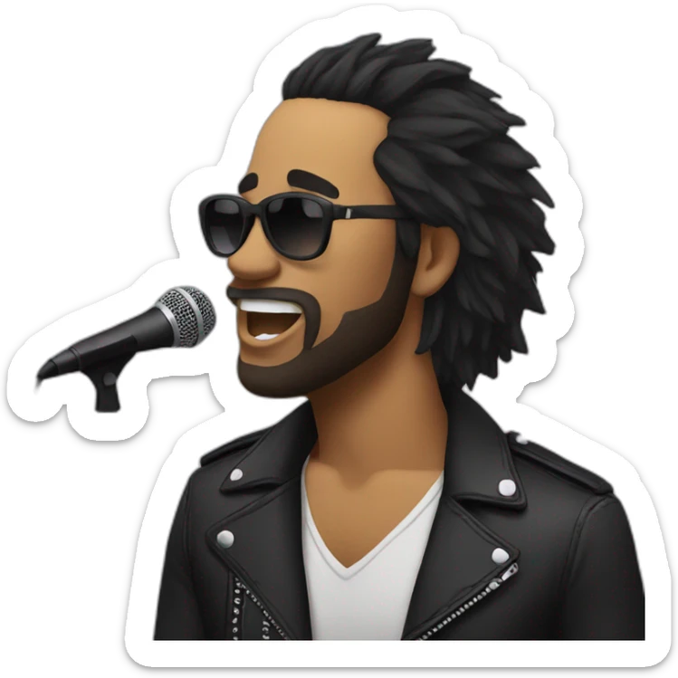 rock singer sticker