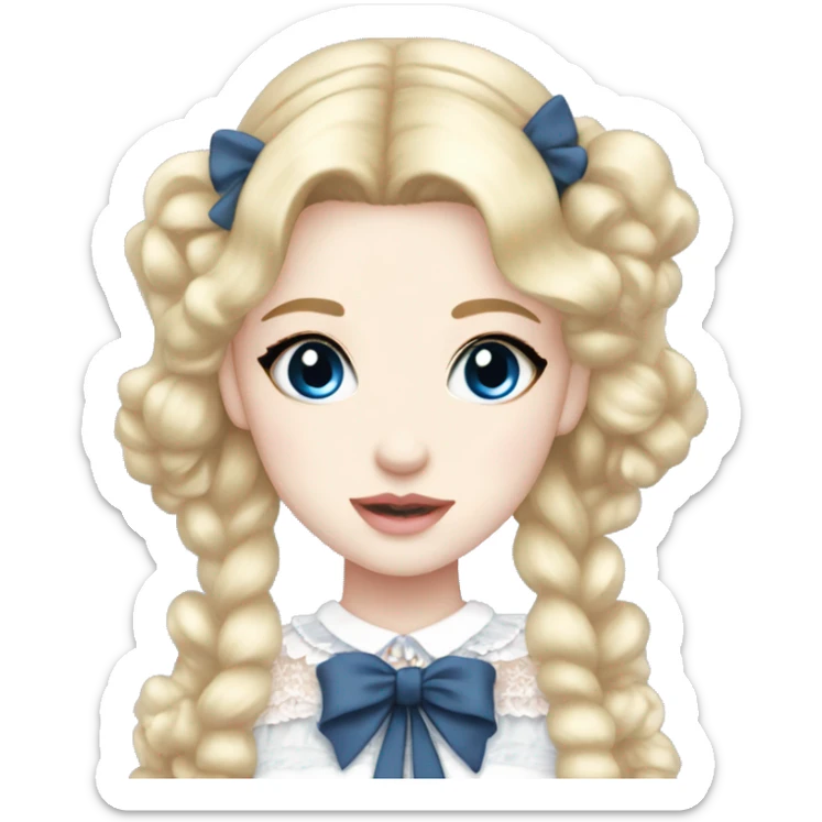 sweet lolita blond hair blue eyes white skin sticker
