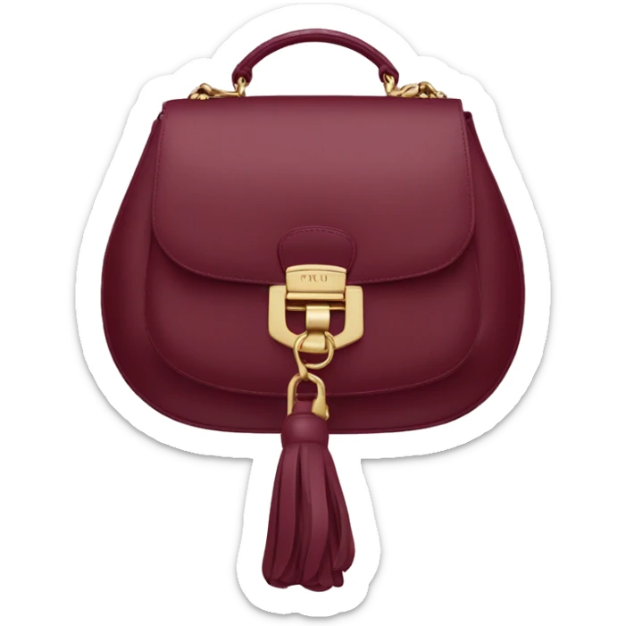 Miu miu burgundy bag sticker