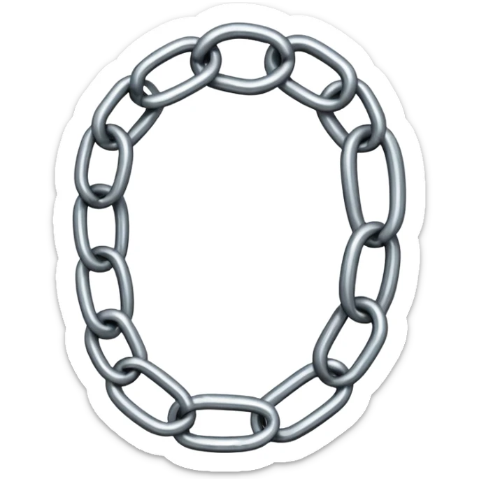 Broken chain hoop sticker