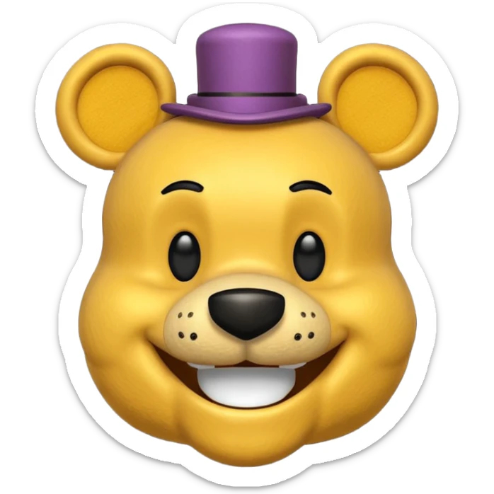 The head of Fredbeat of five nights at Freddy sticker