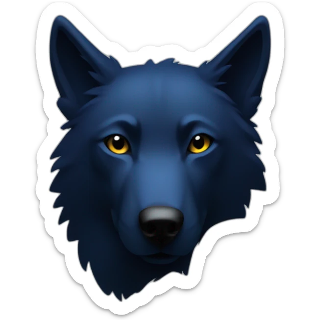 silhouette wolf sticker