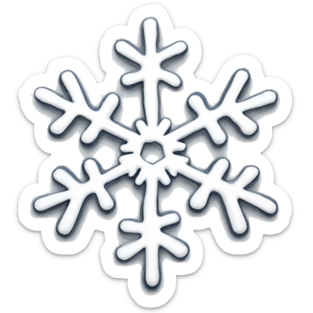 Melting snowflake sticker