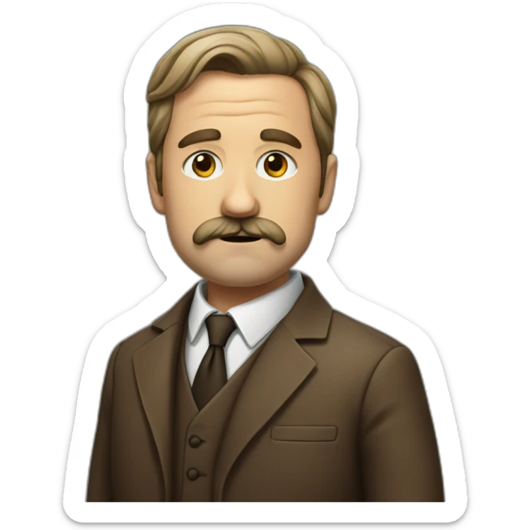 german-politician-with-facial-hair-and-scowl-brown-suit sticker