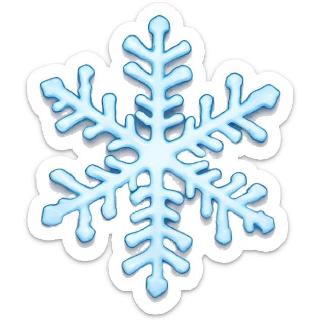 Melting snowflake sticker