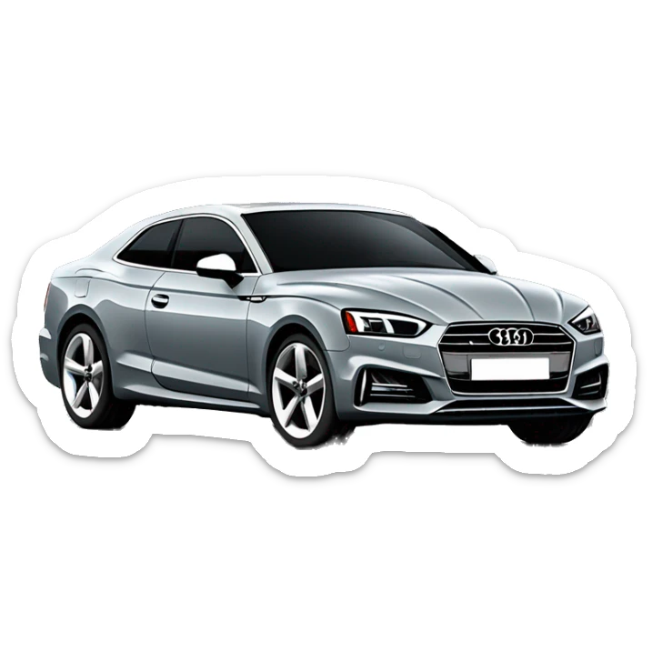 gray Audi A5 covered in Christmas lights and a Christmas tree on the roof  sticker