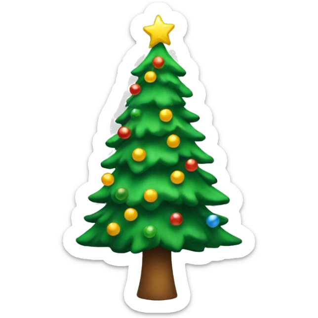 Christmas tree sticker
