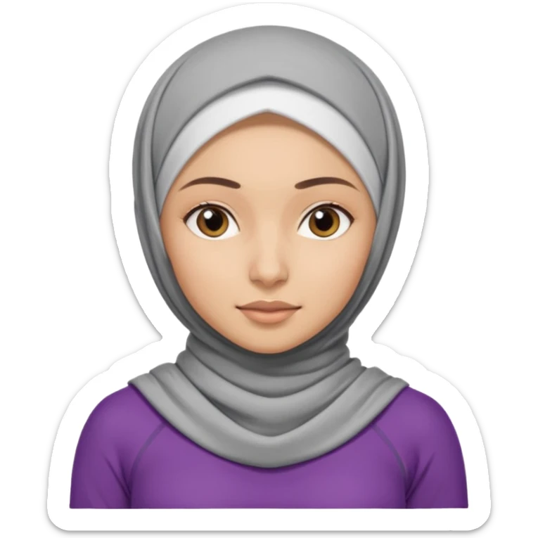 High resolution girl wearing a hijab and is a fitness trainer sticker