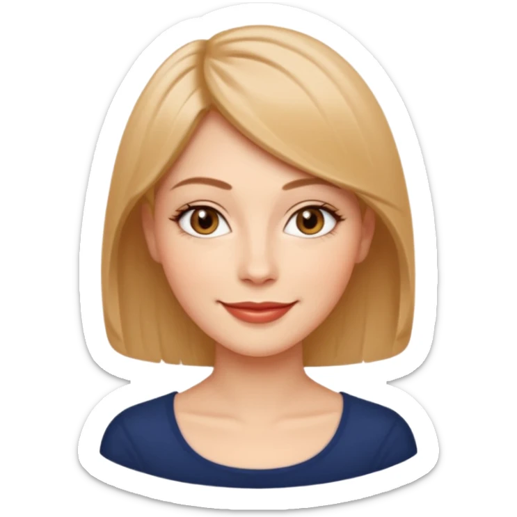 Alta pelo corto en capas enfrente delgada ojos almendrados con ovalados labios mediod sticker