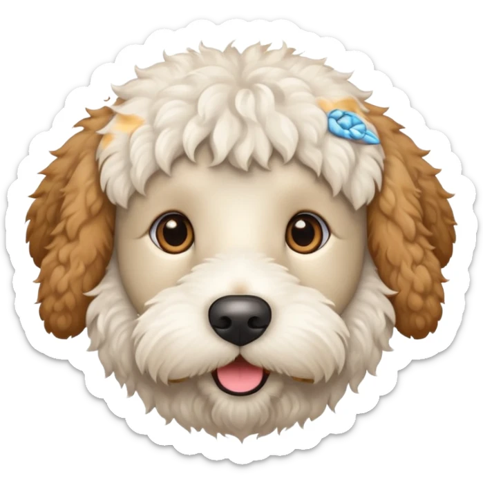 white labradoodle sticker