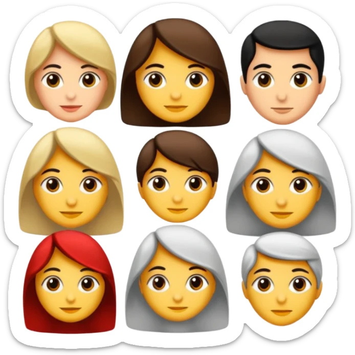 Uzun beyaz tenli toplu saçlı ela gözlü dolgun dudaklı kumral kız sticker