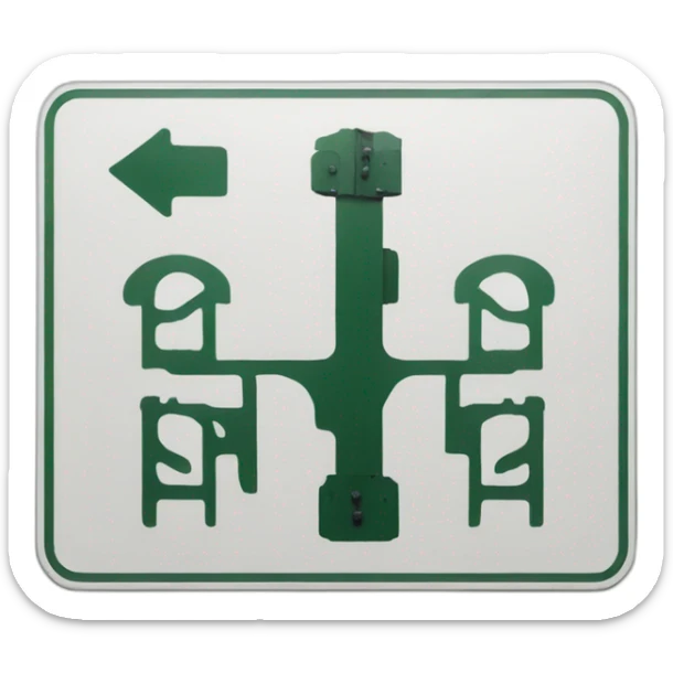 street sign with name on the sign like south east sticker